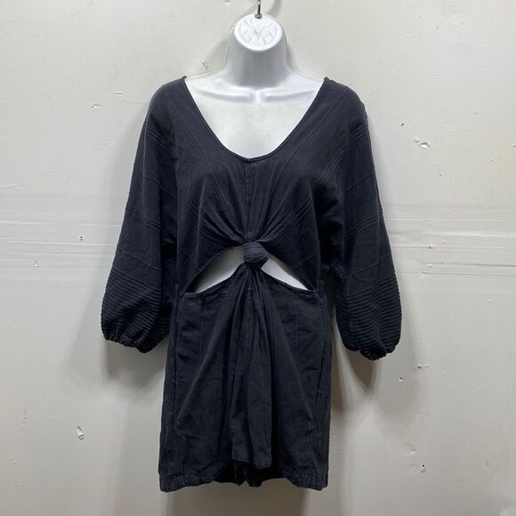 Free People Knotty but Nice Cut Out Romper Small - Picture 1 of 7